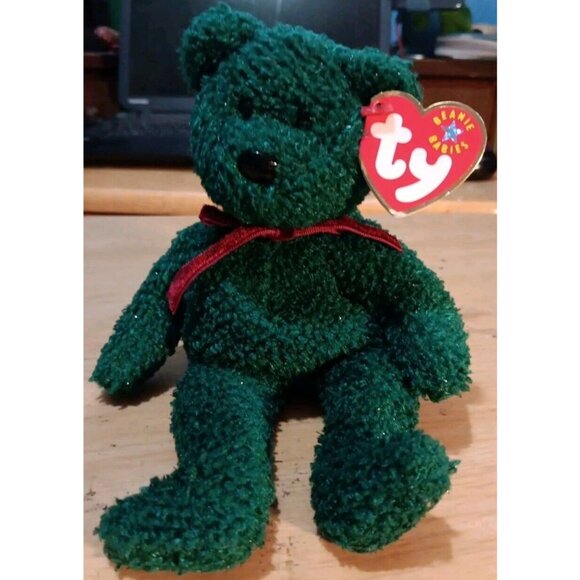 TY Beanie Buddy - 2001 HOLIDAY TEDDY (14 inch) Stuffed Animal Toy - Picture 1 of 1